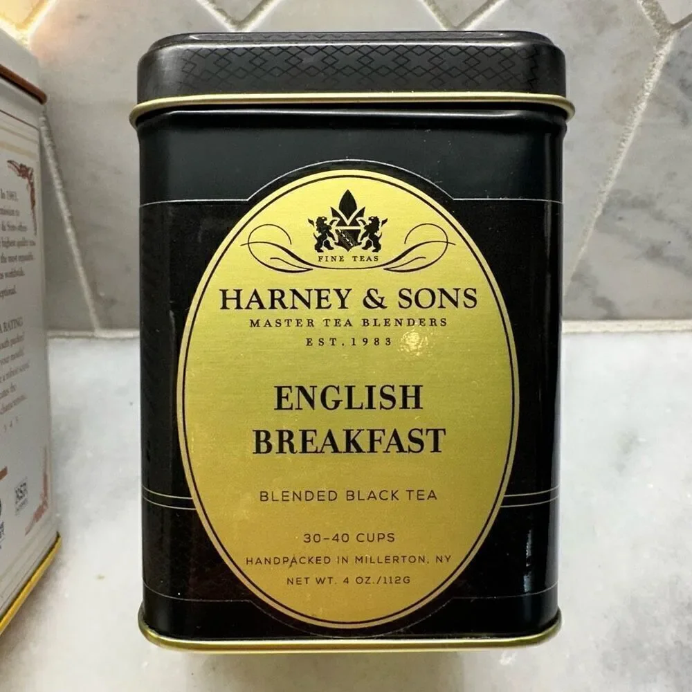 Vintage Harney & Sons Metal Tins Tea Cans Set of 4 (does not contain tea)